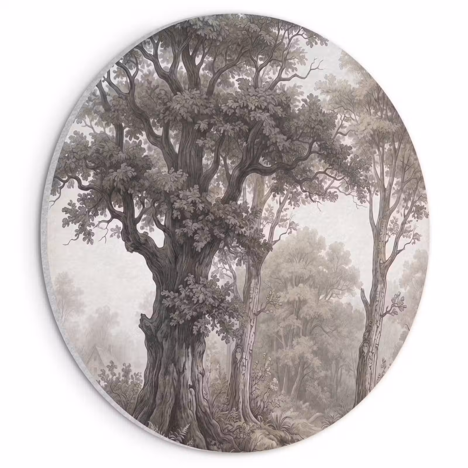 Akoestisch schilderij rond - Natuur - Bos - Eik — 1