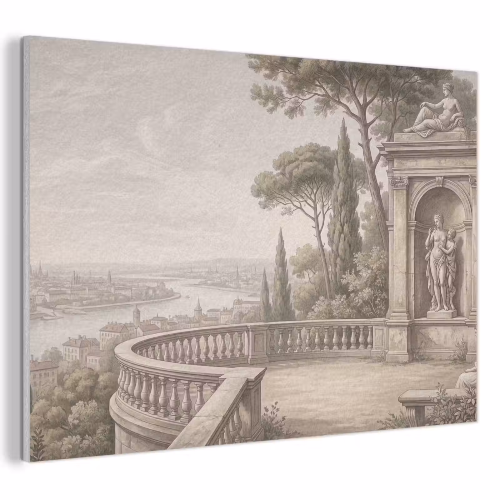 Akoestisch schilderij - Terras - Stad - Uitzicht - Rivier — 1