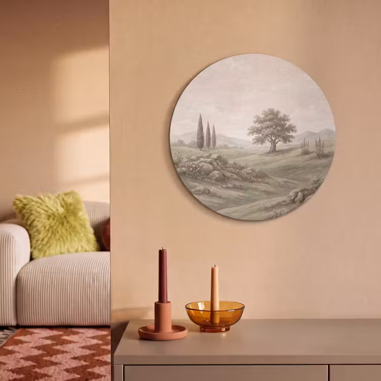 Akoestisch schilderij rond - Heuvellandschap - Bomen - Natuur - Groen — 3