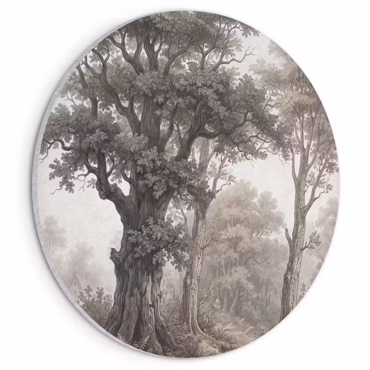 Akoestisch schilderij rond - Natuur - Bos - Eik — 1