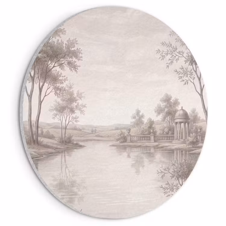 Akoestisch schilderij rond - Terras - Water - Natuur - Landschap — 1