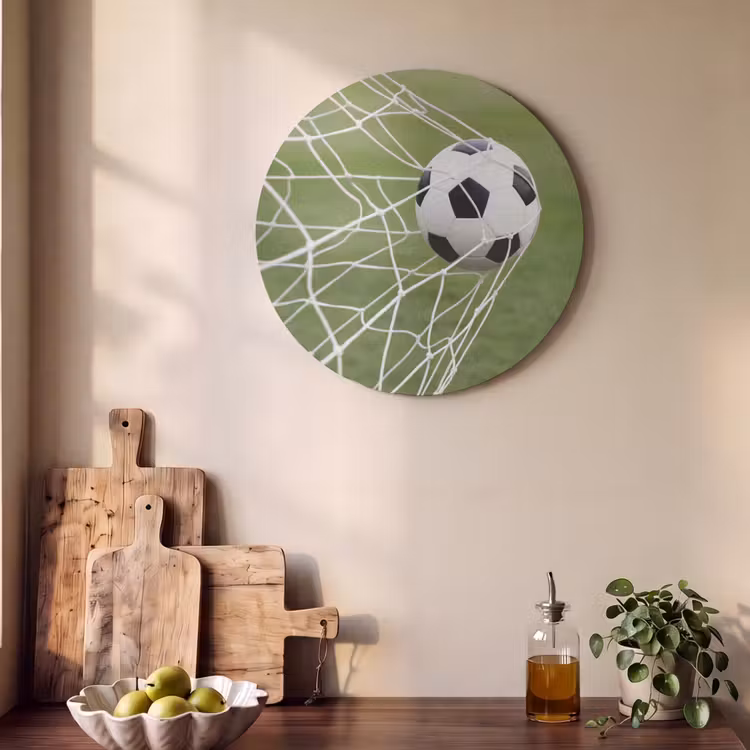 Akoestisch schilderij rond - Voetbal - Goal - Net - Sport — 4
