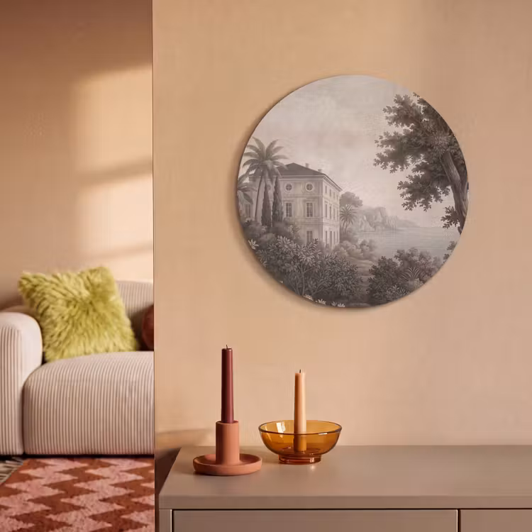Akoestisch schilderij rond - Zee - Villa - Beige — 3