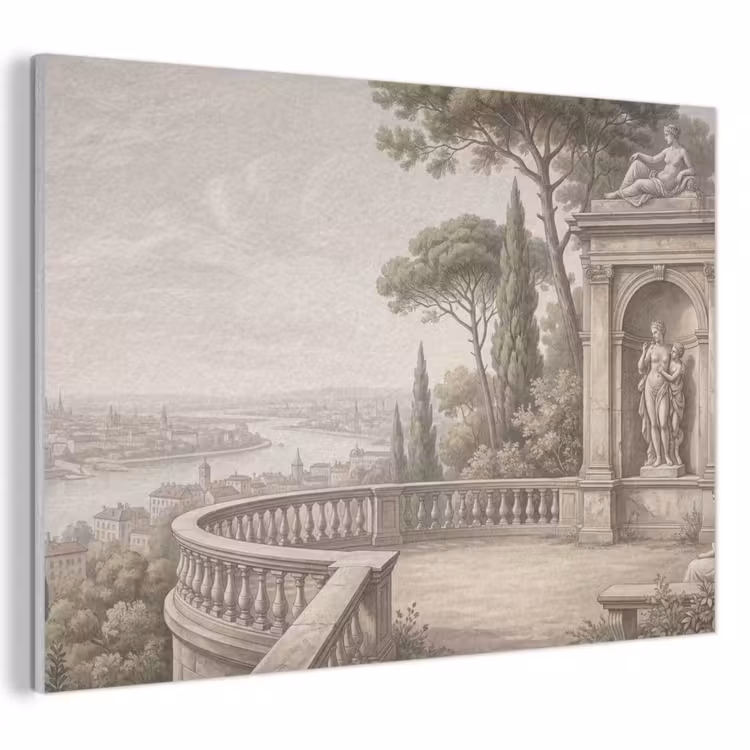 Akoestisch schilderij - Terras - Stad - Uitzicht - Rivier — 1