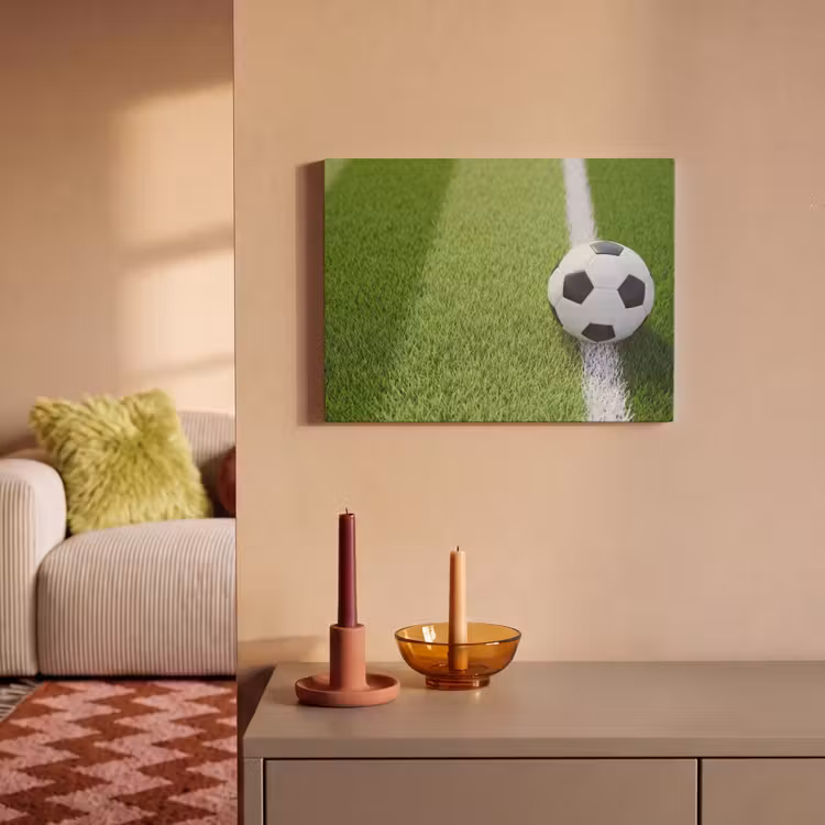 Akoestisch schilderij - Voetbal - Grasveld - Sport - Groen — 2