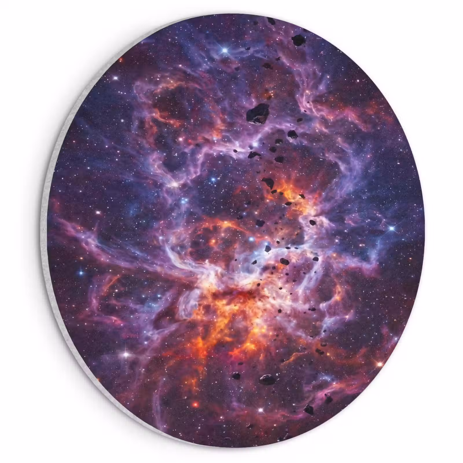 Akoestisch schilderij rond - Space - Stars - Abstract - Colorful — 1
