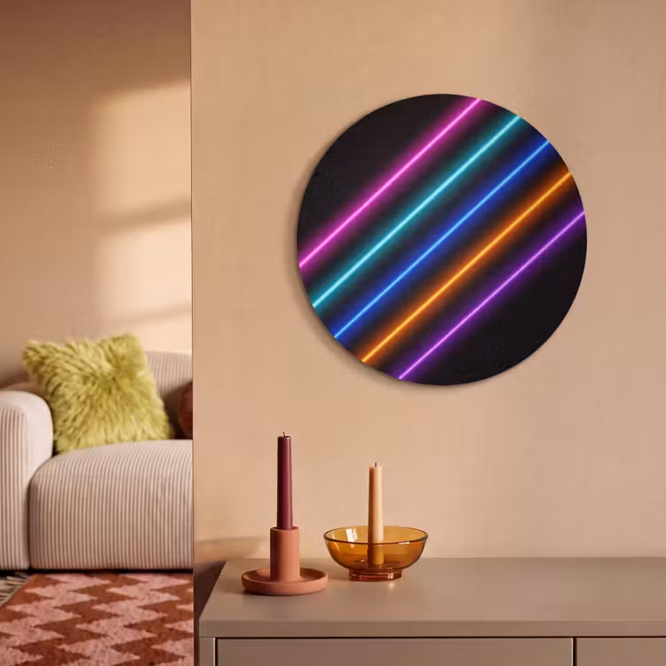 Akoestisch schilderij rond - Esthetiek - Retro - Neon — 3