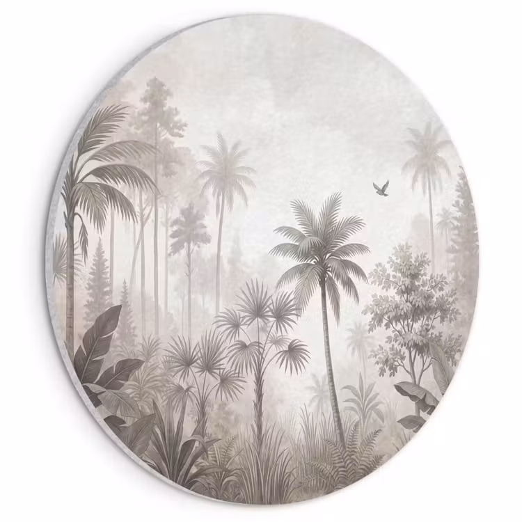 Akoestisch schilderij rond - Jungle - Palmbomen - Natuur — 1