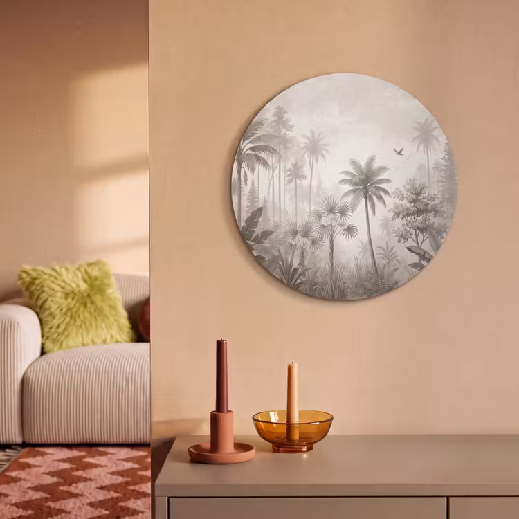 Akoestisch schilderij rond - Jungle - Palmbomen - Natuur — 3
