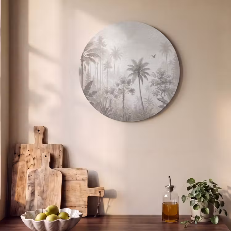 Akoestisch schilderij rond - Jungle - Palmbomen - Natuur — 4