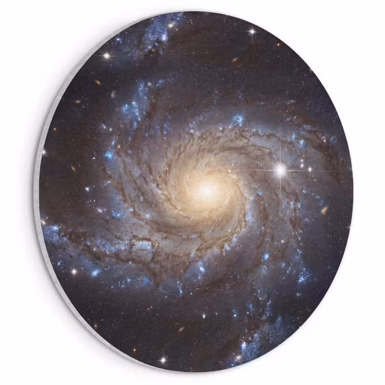 Akoestisch schilderij rond - Kosmos - Sterrenstelsel - Donker — 1