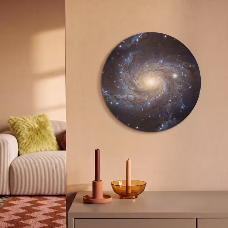 Akoestisch schilderij rond - Kosmos - Sterrenstelsel - Donker — 3