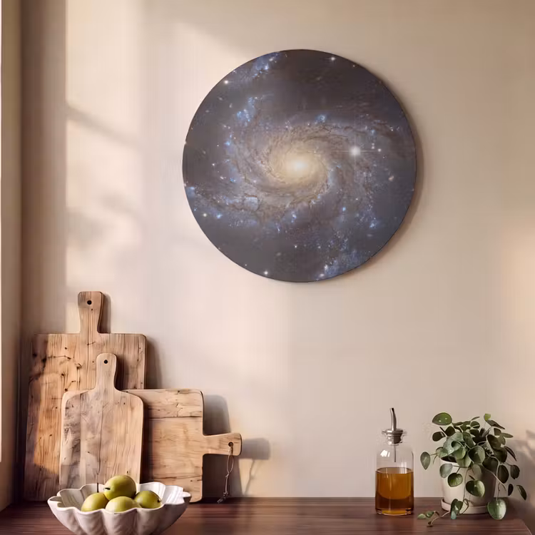 Akoestisch schilderij rond - Kosmos - Sterrenstelsel - Donker — 4