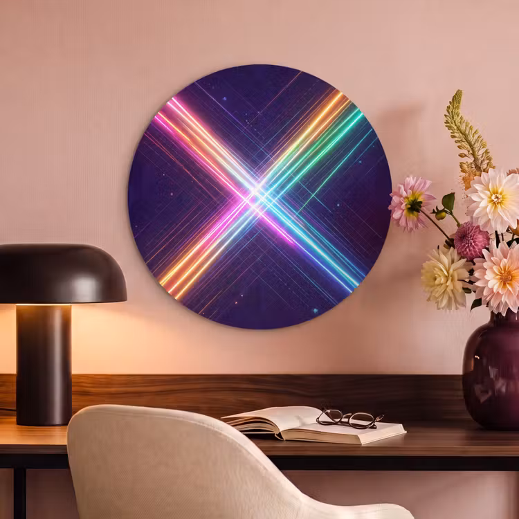 Akoestisch schilderij rond - Kruisen - Lasterstralen - Neon — 2