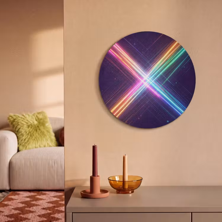 Akoestisch schilderij rond - Kruisen - Lasterstralen - Neon — 3