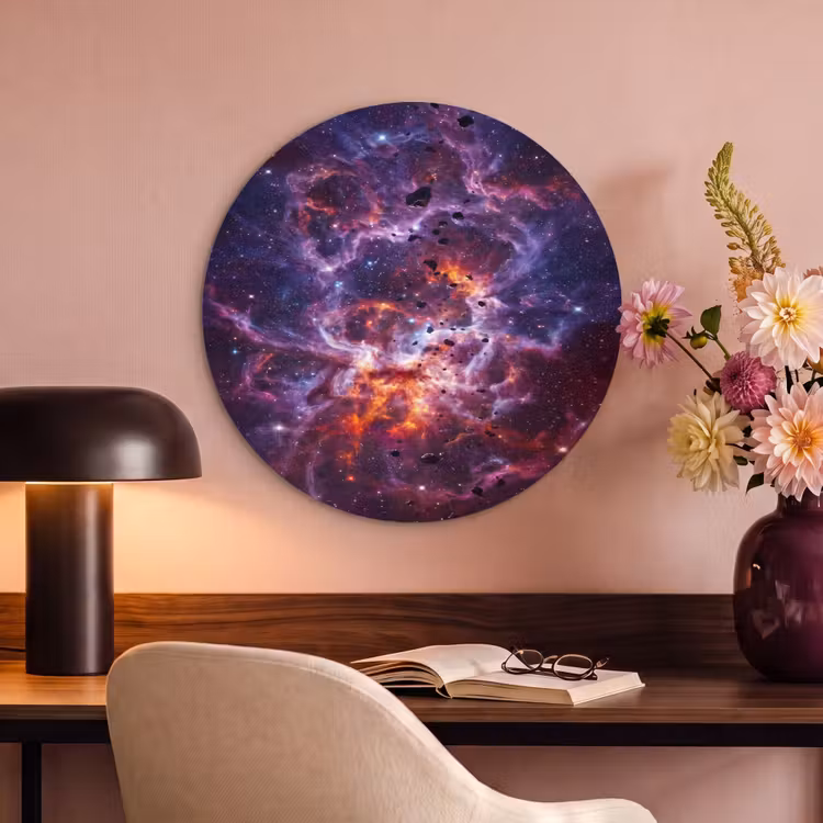 Akoestisch schilderij rond - Space - Stars - Abstract - Colorful — 2