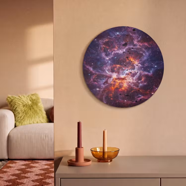 Akoestisch schilderij rond - Space - Stars - Abstract - Colorful — 3