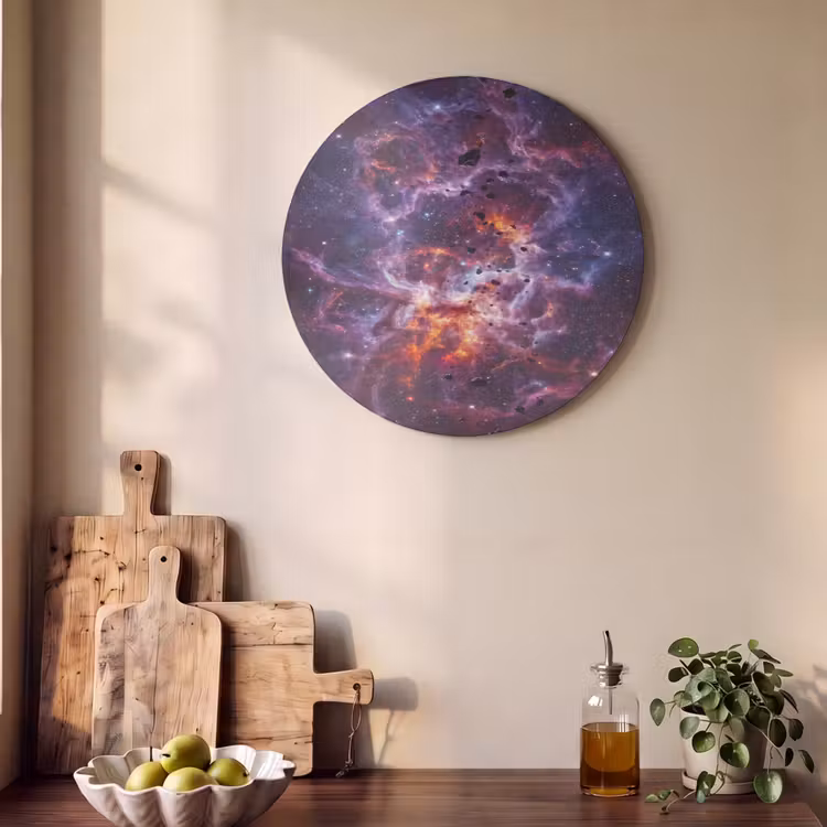 Akoestisch schilderij rond - Space - Stars - Abstract - Colorful — 4