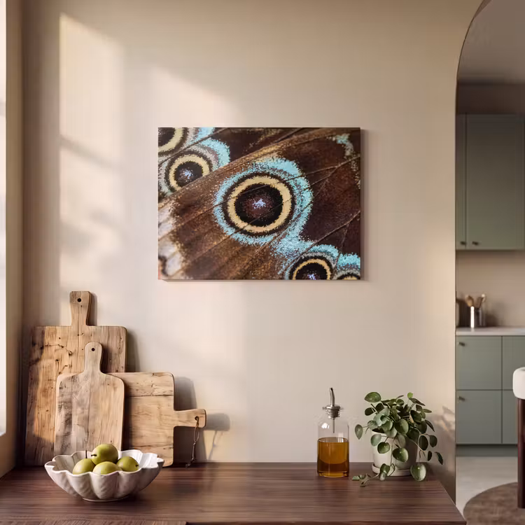 Akoestisch schilderij - Vleugels - Vlinder - Blauw — 3