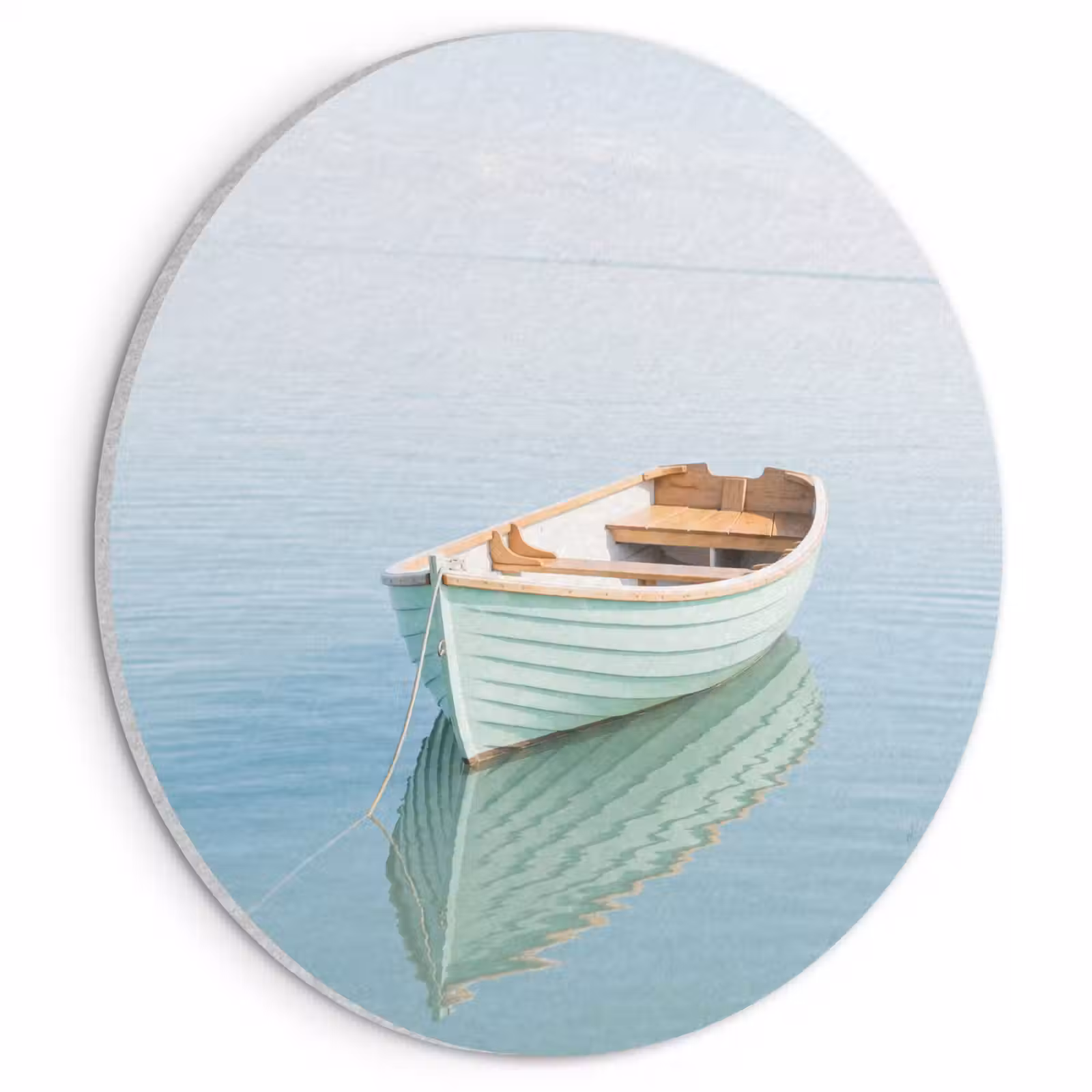 Akoestisch schilderij rond - Minimalistisch - Boot - Zee — 1