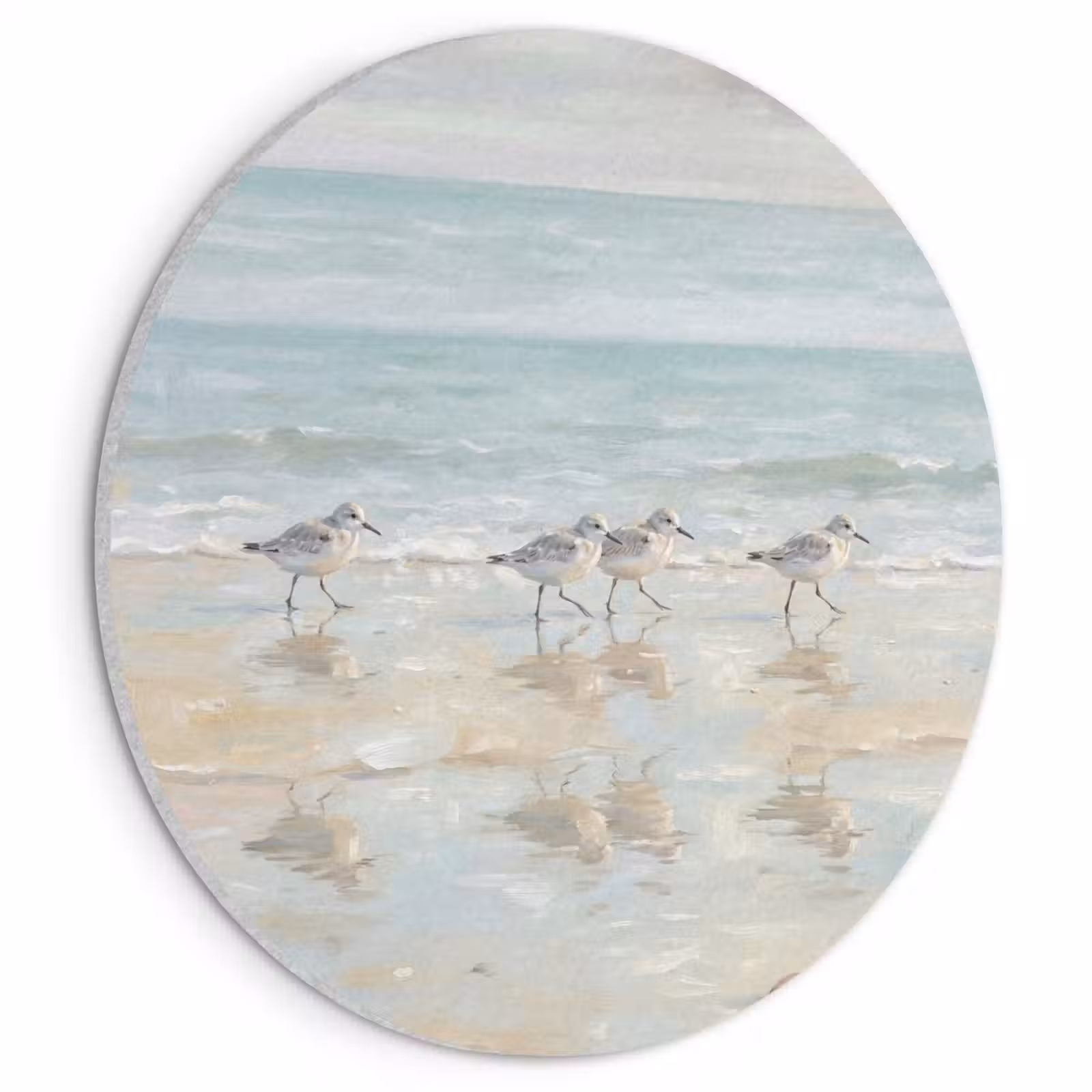 Akoestisch schilderij rond - Vogels - Strand - Zee — 1