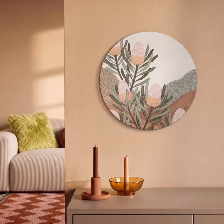 Akoestisch schilderij rond - Modern - Heuvels - Terracotta — 3
