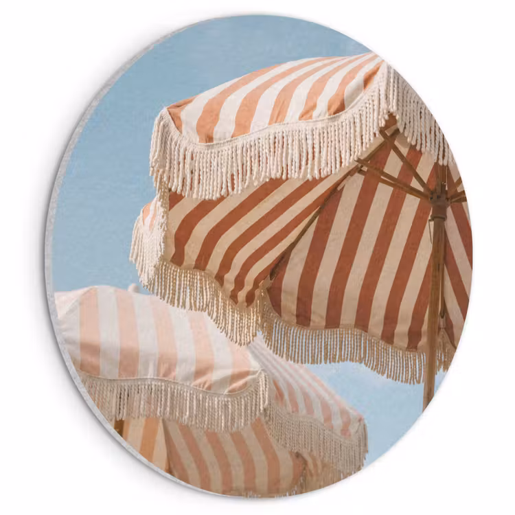 Akoestisch schilderij rond - Parasol - Lucht - Rood — 1