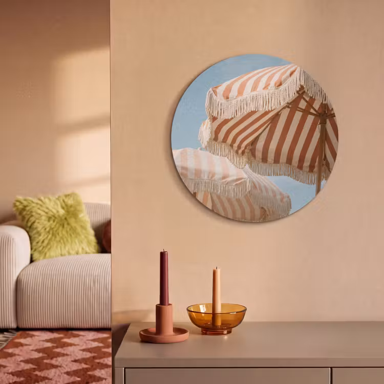 Akoestisch schilderij rond - Parasol - Lucht - Rood — 3