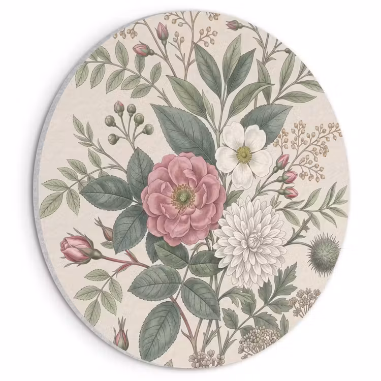 Akoestisch schilderij rond - Romantisch - Design - Kleurrijk — 1