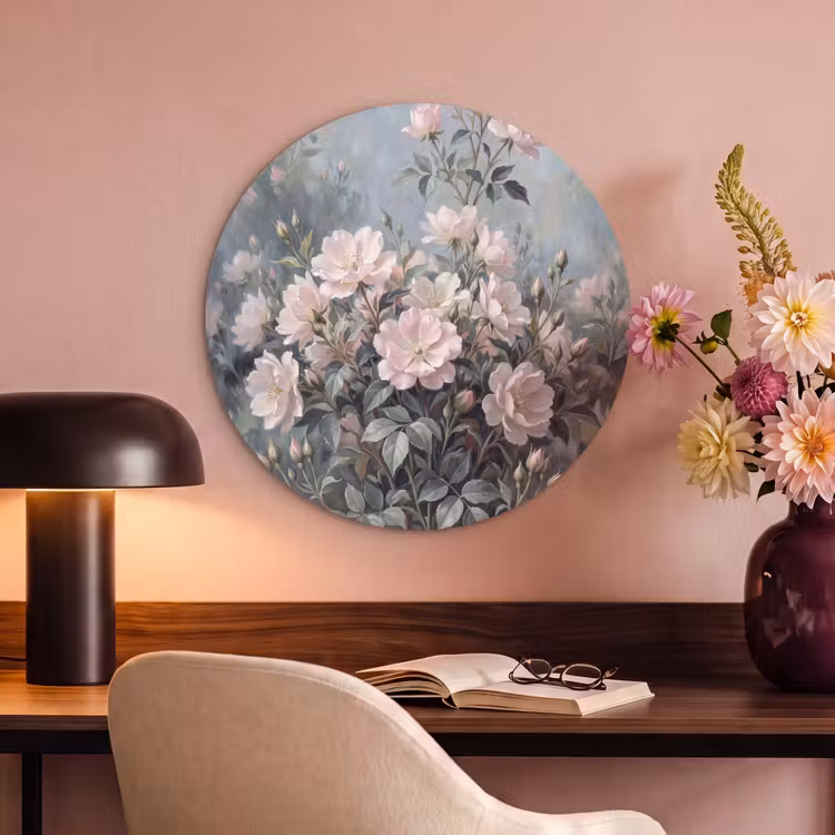 Akoestisch schilderij rond - Rozen - Illustratie - Roze — 2