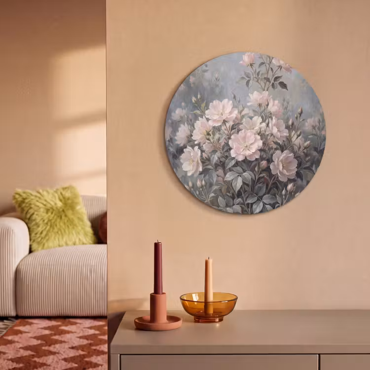 Akoestisch schilderij rond - Rozen - Illustratie - Roze — 3