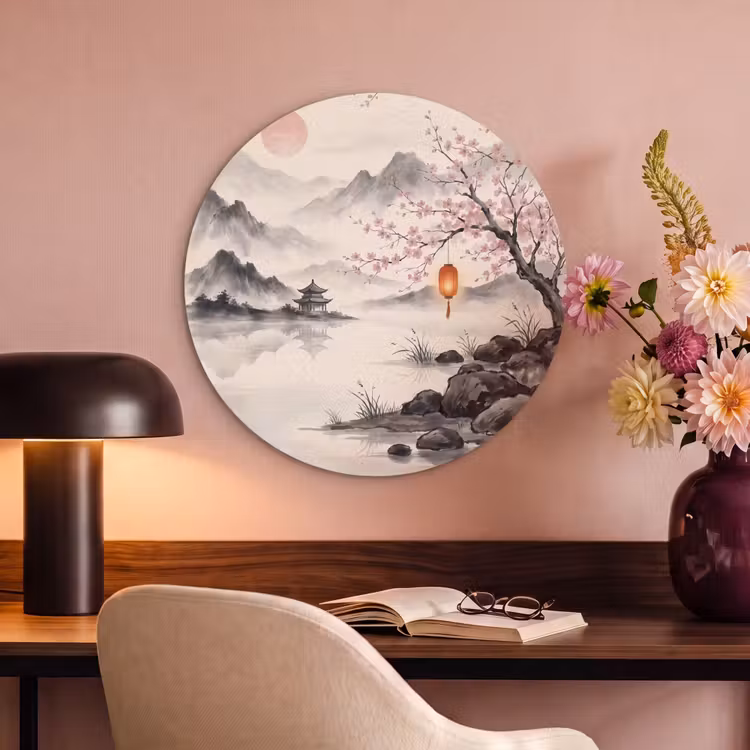 Akoestisch schilderij rond - Zon - Japans - Traditioneel — 2
