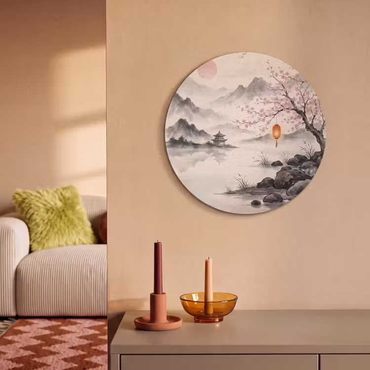 Akoestisch schilderij rond - Zon - Japans - Traditioneel — 3