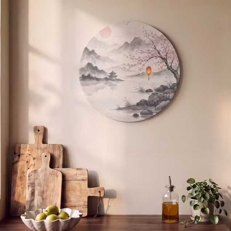Akoestisch schilderij rond - Zon - Japans - Traditioneel — 4