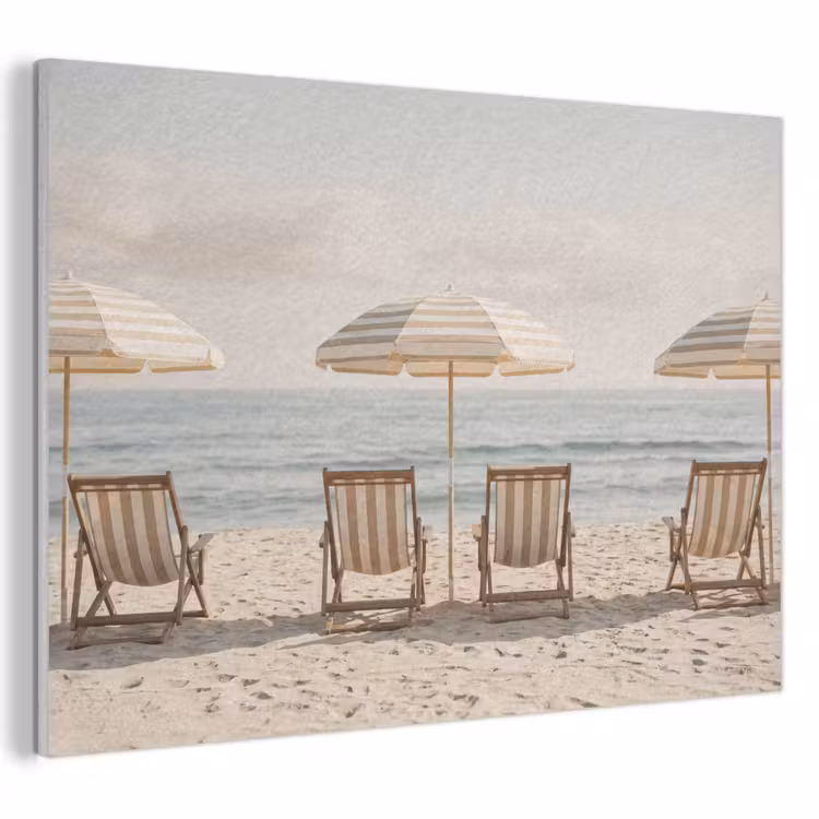 Akoestisch schilderij - Strand - Stoelen - Parasol — 1