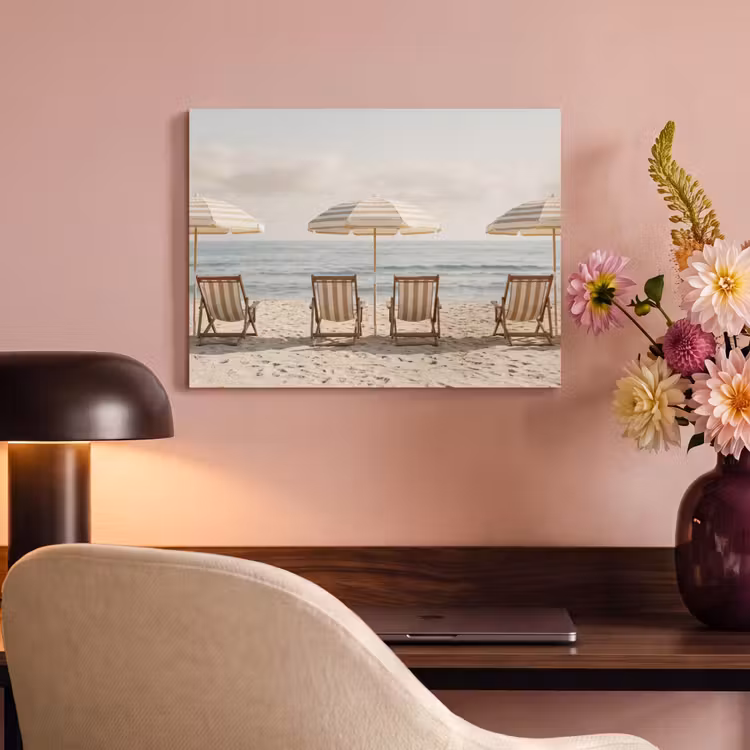 Akoestisch schilderij - Strand - Stoelen - Parasol — 4