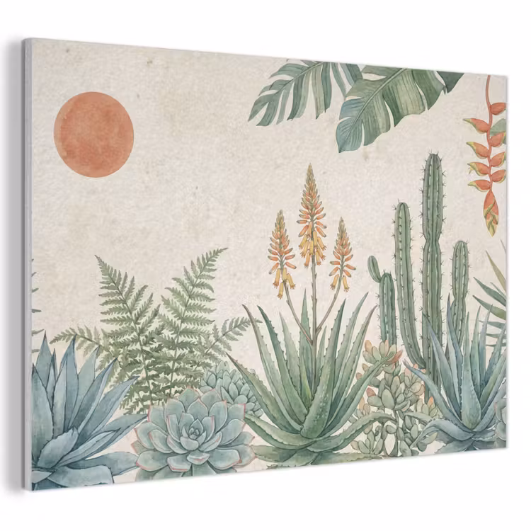 Akoestisch schilderij - Woestijn - Planten - Groen — 1