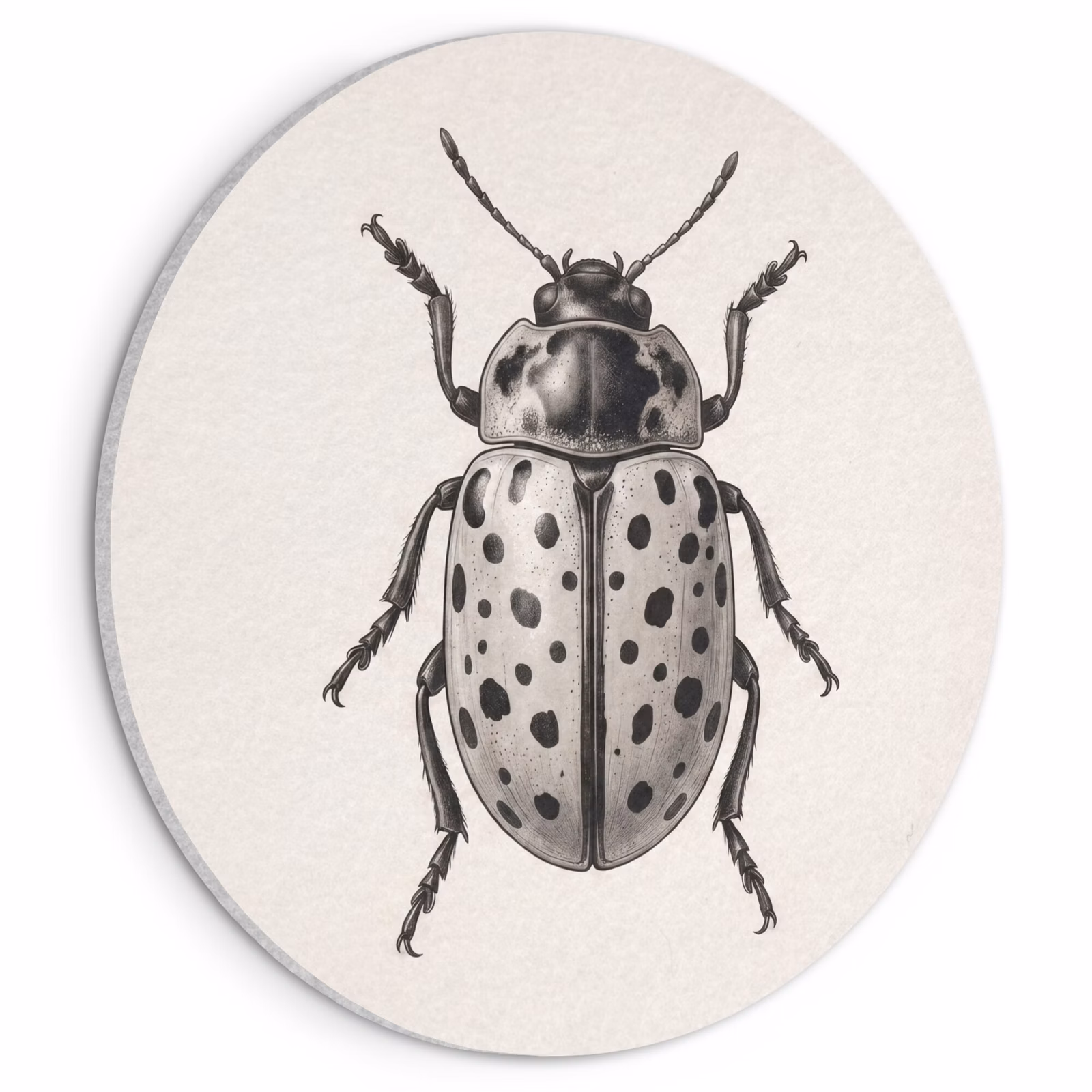 Akoestisch schilderij rond - Kever - Insect - Vintage — 1