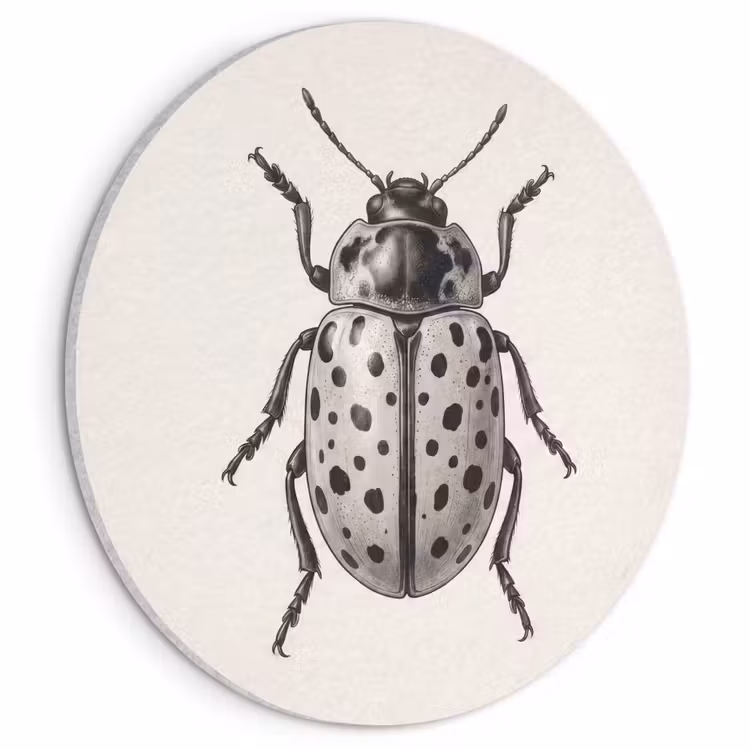 Akoestisch schilderij rond - Kever - Insect - Vintage — 1