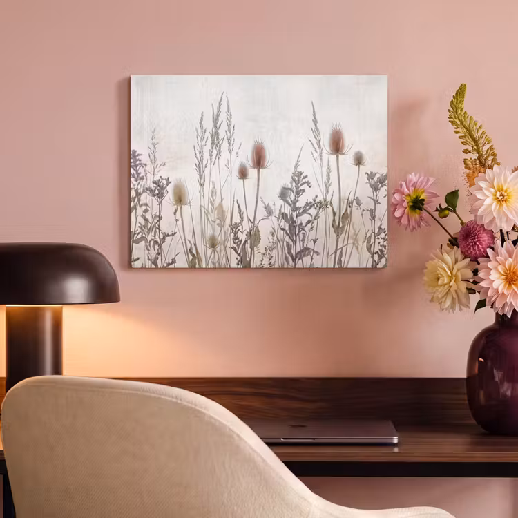 Akoestisch schilderij - Weidebloemen - Design - Sepia — 4