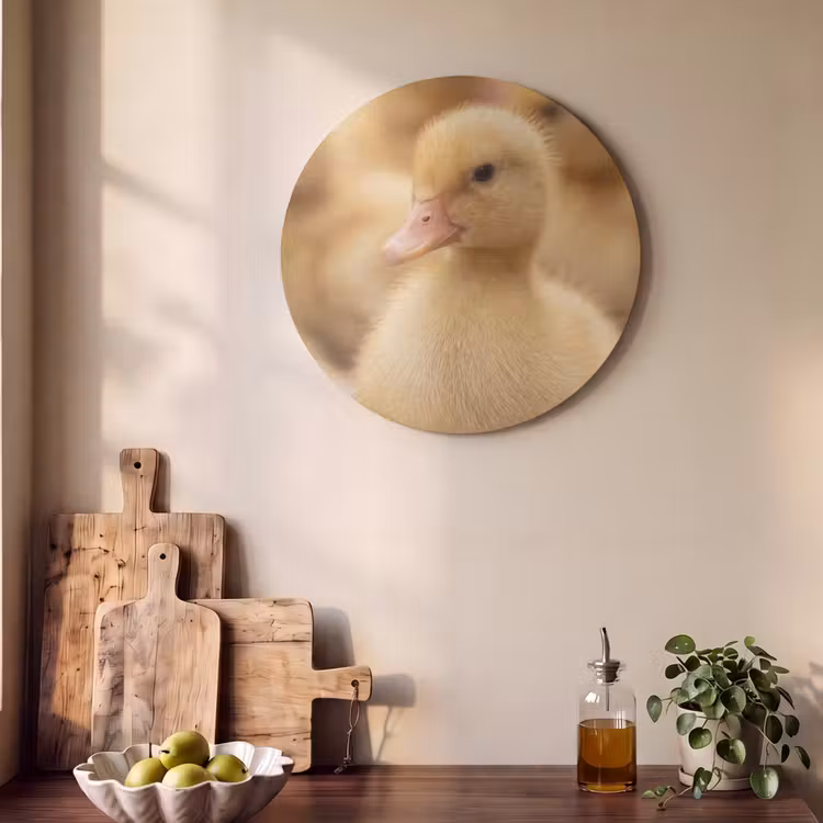 Akoestisch schilderij rond - Pijltje - Eend - Natuur - Geel — 4