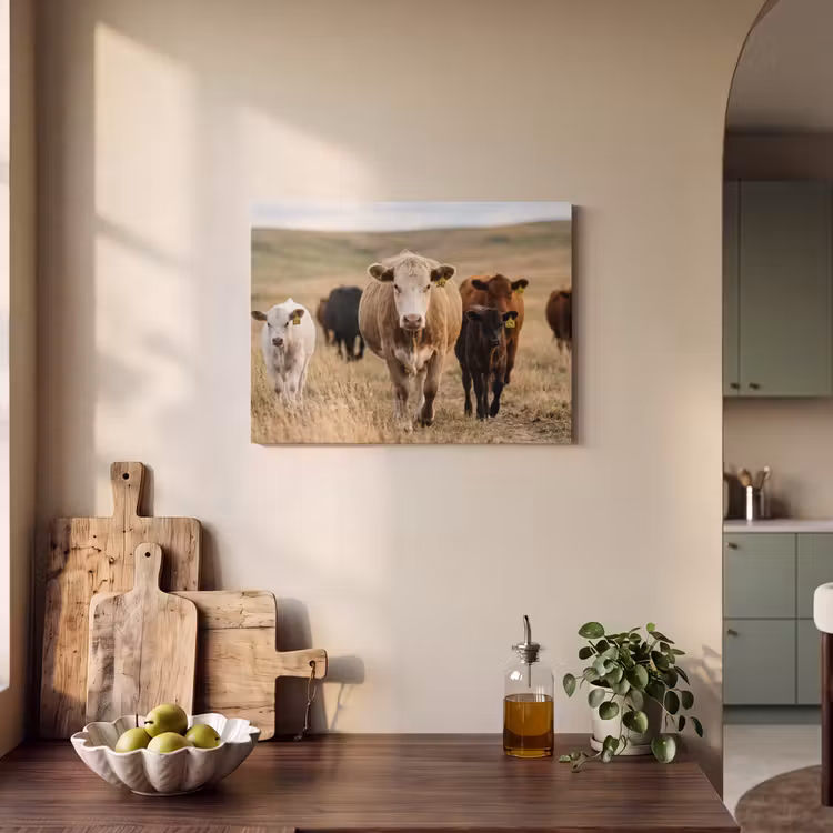 Akoestisch schilderij - Runderen - Kudde - Landschap - Weide - Rustig — 3