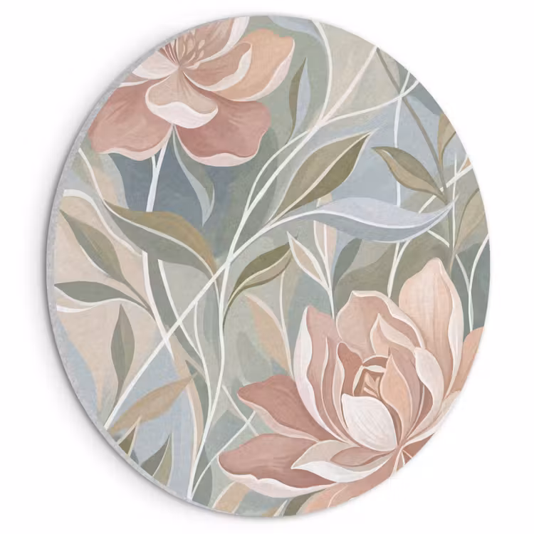 Akoestisch schilderij rond - Elegant - Romantiek - Roze — 1