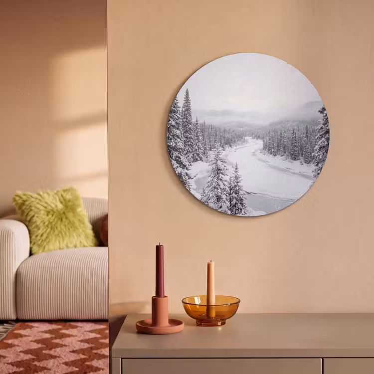 Akoestisch schilderij rond - Rivier - Bevroren - Landschap - Winter — 3