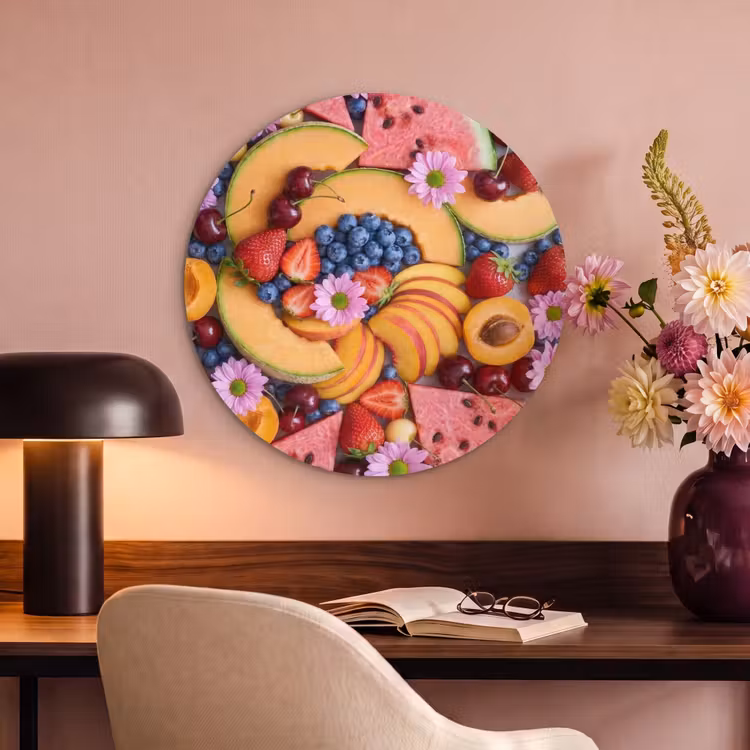 Akoestisch schilderij rond - Eten - Fruit - Zomer - Kleurrijk — 2