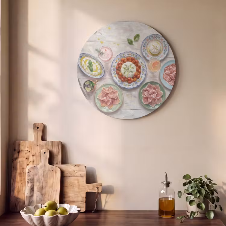 Akoestisch schilderij rond - Eten - Tafel - Divers - Modern — 4