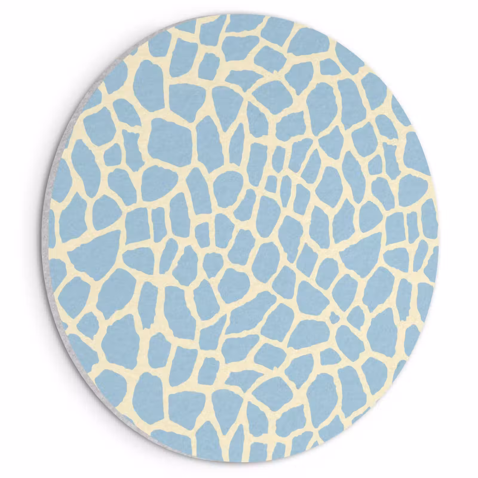 Akoestisch schilderij rond - Giraf - Modern - Blauw — 1