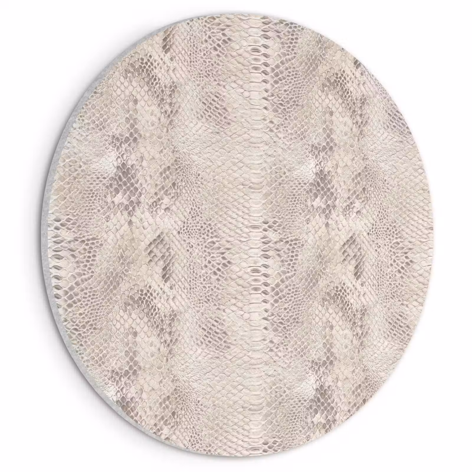 Akoestisch schilderij rond - Slang - Patroon - Beige — 1