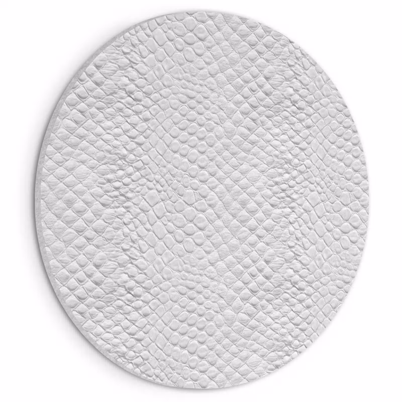 Akoestisch schilderij rond - Slang - Patroon - Wit — 1