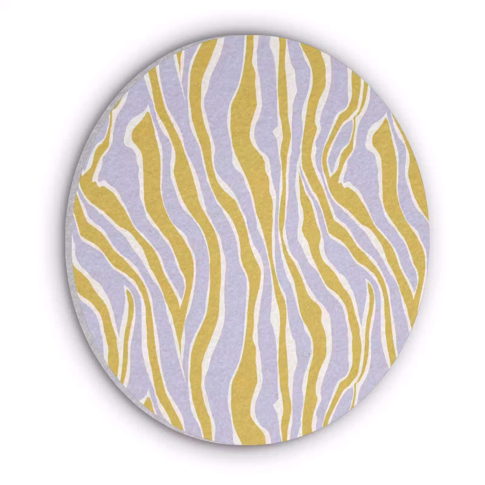 Akoestisch schilderij rond - Zebra - Modern - Meerkleurig — 1